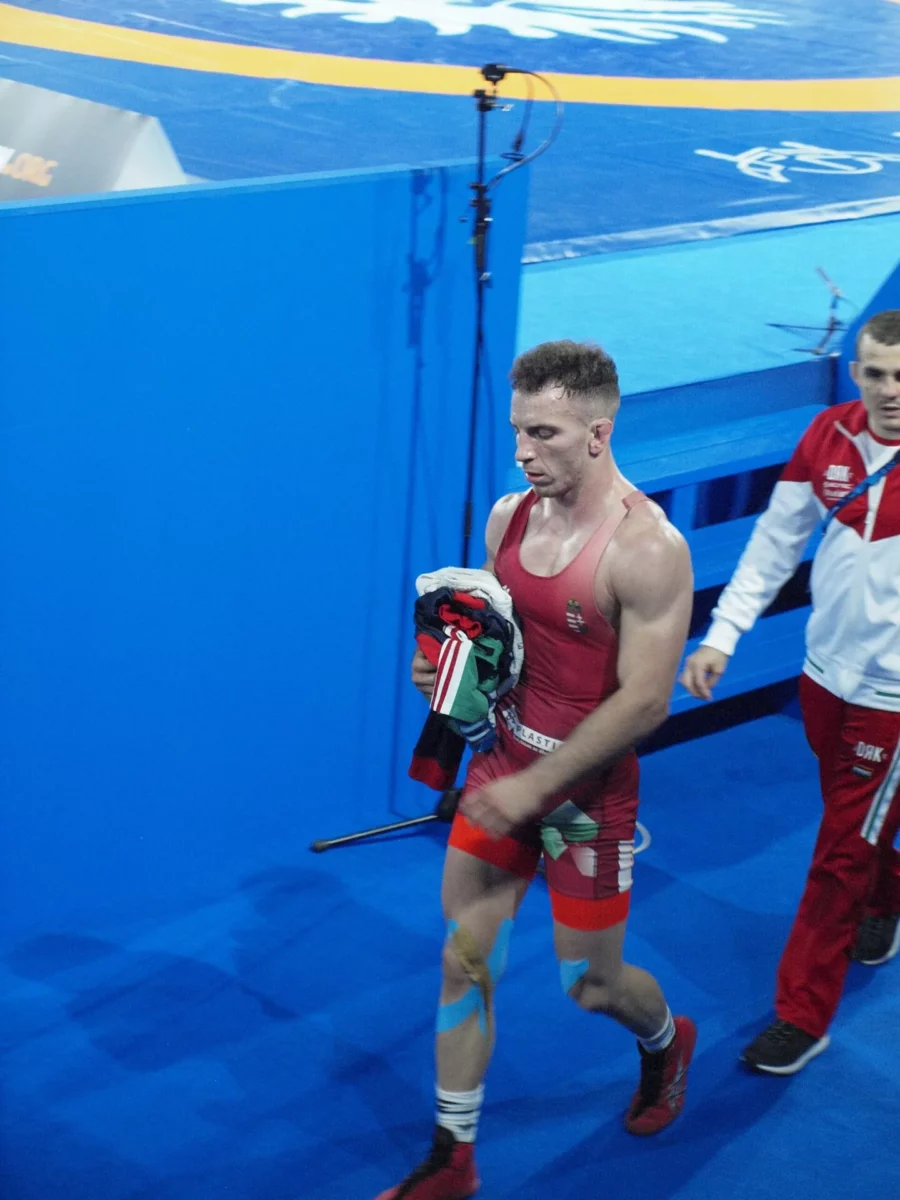 Fritsch Róbert magyar kötöttfogású birkózó a 2021-es oslói világbajnokságon