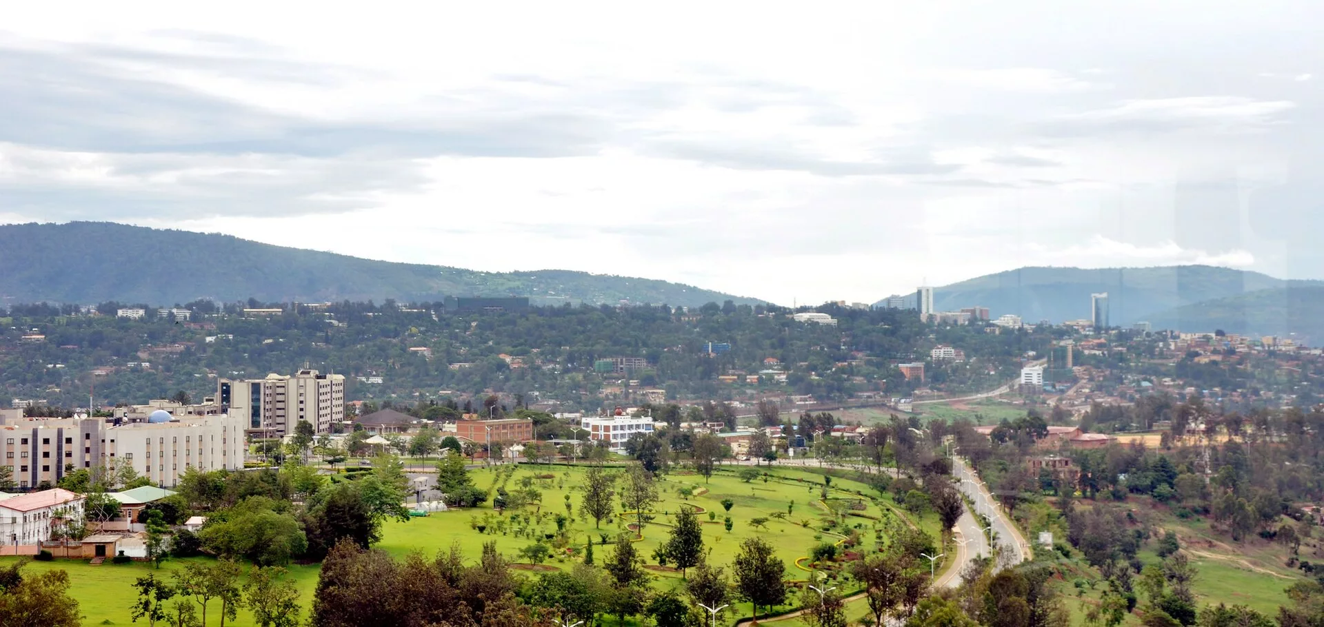 Kigali, Ruanda fővárosának látképe