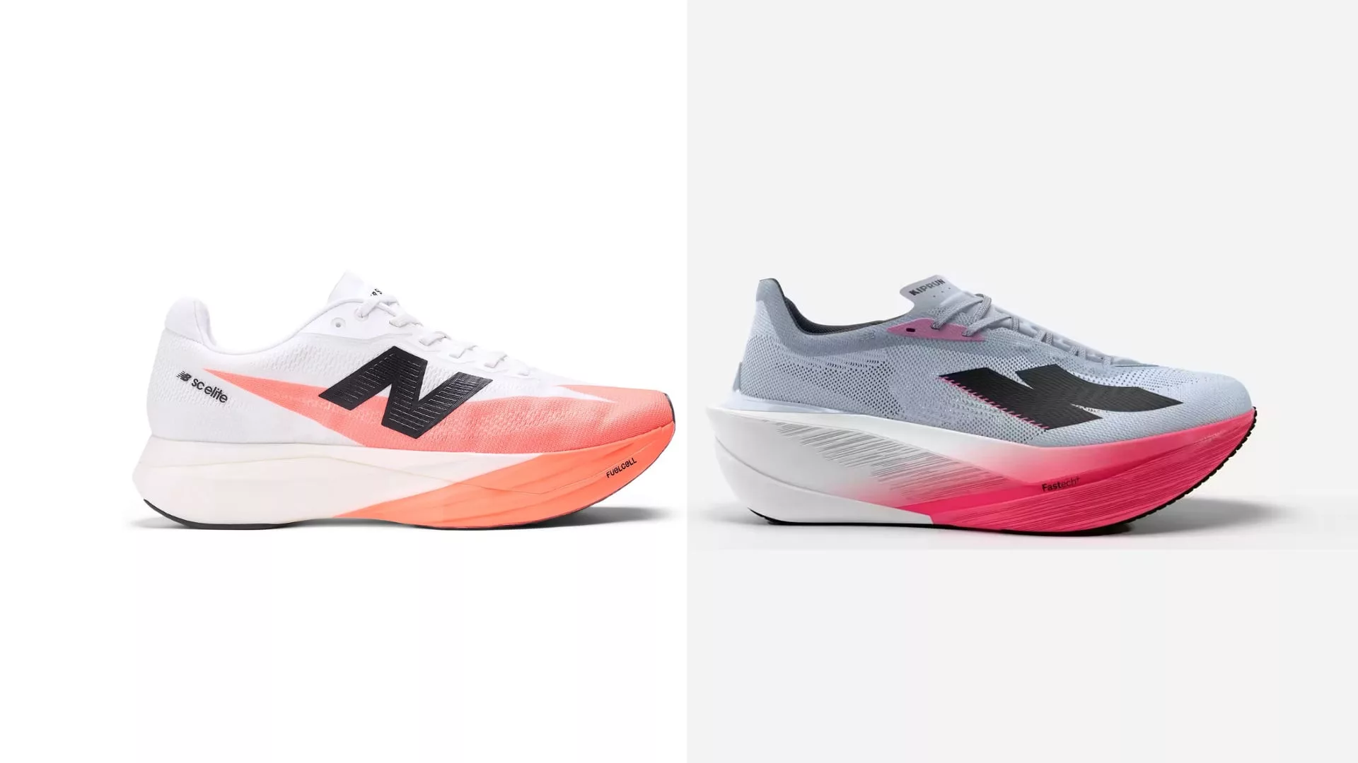 Montázs a New Balance és a Decathlon Kiprun logójáról szóló cikkhez